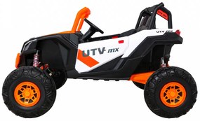 Buggy elétrico para Crianças 24V 4x4 2 Lugares UTV-MX Rodas de EVA, Assento de couro Laranja