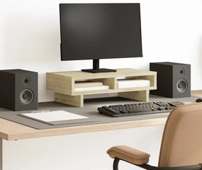 vidaXL Suporte para monitor derivados de madeira carvalho sonoma
