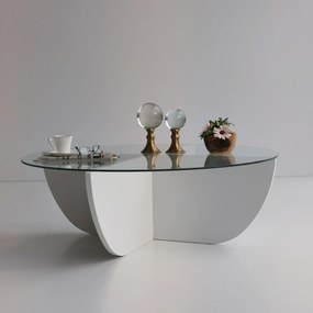 Mesa de Café Lily - Branca - 90x30x90 cm