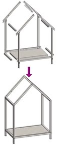 Suporte para lenha 40x25x60 cm aço laminado a frio antracite