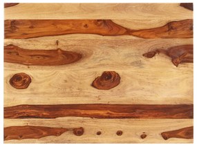 vidaXL Tampo de mesa madeira de acácia maciça 25-27 mm 70x80 cm
