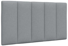 vidaXL Almofadão de cabeceira Hanko 90 cm tecido cinzento-claro