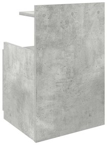 Mesas de cabeceira 2 peças com 2 gavetas cinza concreto 40x36,5x62 cm