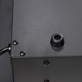 Lareira Elétrica 1800W com Efeito de Chama em LED 3 Cores e 5 Níveis de Luminosidade 91,4x15,8x45 cm