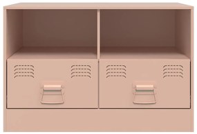 Móveis de TV 2 pcs 67x39x44 cm aço rosa