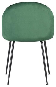 Pack 2 Cadeiras Black Dalnia Veludo - Verde