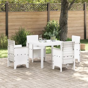 vidaXL Mesa de Jardim Branca 100x100x73 cm de Rattan Sintético