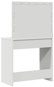 Mesa de Toucador com Luzes LED - Branca, 78.5 x 41 x 135 cm