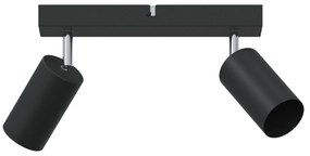 Holofote de Teto Bidirecional Ajustável Preto GU10