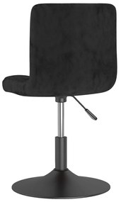Cadeiras de jantar giratórias 2 pcs veludo preto