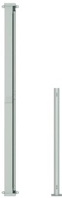 Toldo lateral retrátil para pátio 220x300 cm preto