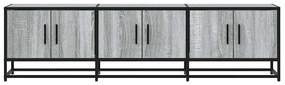 Móvel p/ TV 150x35x41 cm deriv. madeira/metal cinzento sonoma