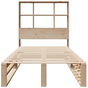 Cama com estante sem colchão 90x200 cm madeira maciça