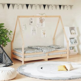 vidaXL Estrutura de cama infantil 80x160 cm pinho maciço