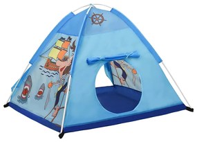 Tenda de brincar infantil com 250 bolas 120x120x90 cm azul