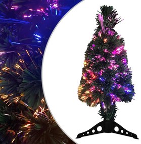 vidaXL Árvore de Natal artificial fina c/ suporte 64 cm fibra ótica