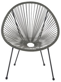 Cadeira de jardim em rattan cinzento escuro ACAPULCO II Beliani