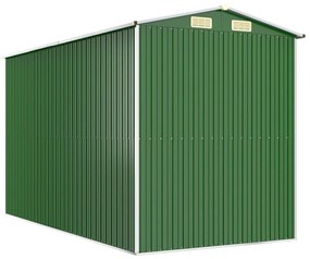 Abrigo de jardim 192x357x223 cm aço galvanizado verde