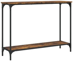 Mesa consola 101x30,5x75cm derivados de madeira carvalho fumado