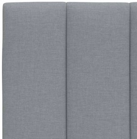 Cama com colchão 90x190 cm tecido cinzento-claro