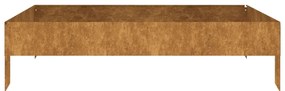 Canteiro elevado de jardim 100x100x26 cm aço corten
