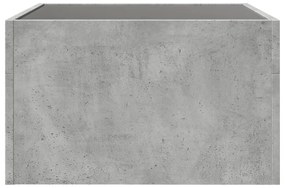 Mesa de centro luzes LED Infinity 50x50x30 cm cinzento cimento