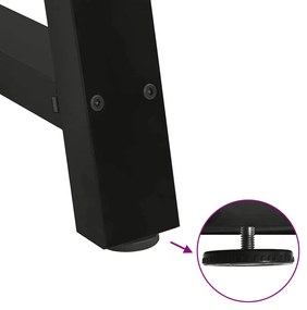 Pés para mesa de jantar em formato A, 2 peças, preto, 70x(72-73) cm, a