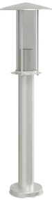 Candeeiros de chão para exterior 3 pcs 60 cm aço inox. prateado