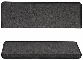 Tapete/carpete para degraus 15 pcs 65x21x4 cm antracite