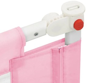 Barra de segurança p/ cama infantil tecido 100x25 cm rosa