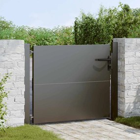 Portão de Jardim Preto 105 x 100 cm Aço com Revestimento em Pó