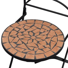 3 pcs conjunto bistro em mosaico azulejos de cerâmica terracota