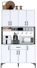 Armário Multiusos JE127 – Branco – 120x198,6x40 cm