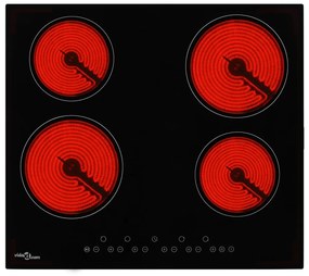 Placa de cerâmica com 4 discos controlo tátil 6000 W