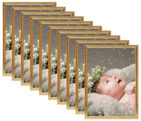vidaXL Molduras para mesa 10 pcs 18x24 cm MDF dourado