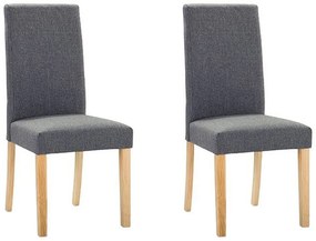 Conjunto de 2 cadeiras em tecido cinzento BROADWAY Beliani