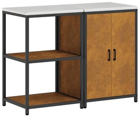 Conjunto de Armazenamento de Cozinha 2 pcs Ferro Enferrujado
