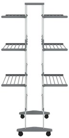 Estendal de roupa com rodas 89x64x129 cm alumínio