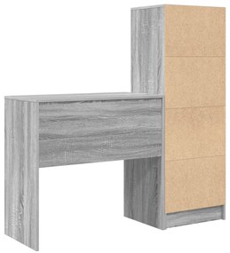 Mesa com Armazenamento Cinza Sonoma Madeira Engenharia