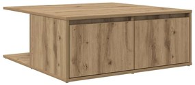 Mesa de centro com gaveta carvalho artisiano 80 x 80 x 31 cm