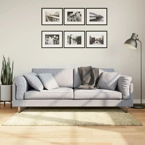 Tapete shaggy de pelo alto 80x150 cm dourado
