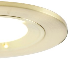 LED Spot inteligente embutido dourado redondo IP44 incluindo WiFi GU10 - Xena Moderno