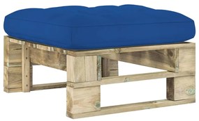 vidaXL Otomana de paletes para jardim pinho impregnado a verde
