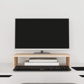 vidaXL Suporte para monitor 50x27x10 cm madeira de pinho maciça