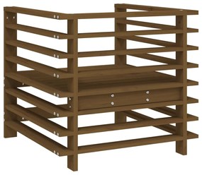 Cadeiras de jardim 2 pcs madeira de pinho maciça castanho-mel