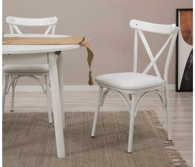 Conjunto de Mesa de Jantar Extensível e Cadeiras Oliver – Branco – Mes