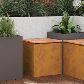 vidaXL Banco de jardim Ferro Enferrujado 40 x 40 x 43 cm Aço corten