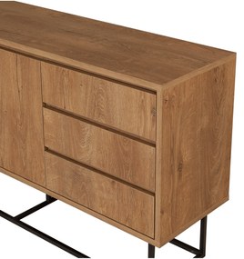 Conjunto de Mobiliário de Sala Laxus – Nogueira/Preto – 90x39x40 cm