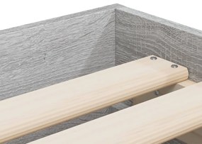 Estrutura de cama c/ gavetas derivados madeira cinza sonoma