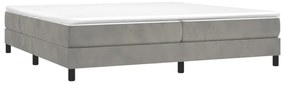 Estrutura de cama sem colchão 200x200 cm veludo cinzento-claro